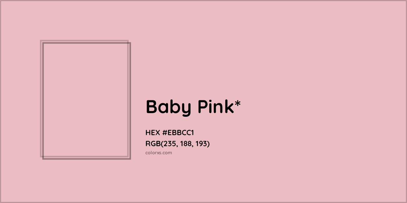 HEX #EBBCC1 Color Name, Color Code, Palettes, Similar Paints, Images
