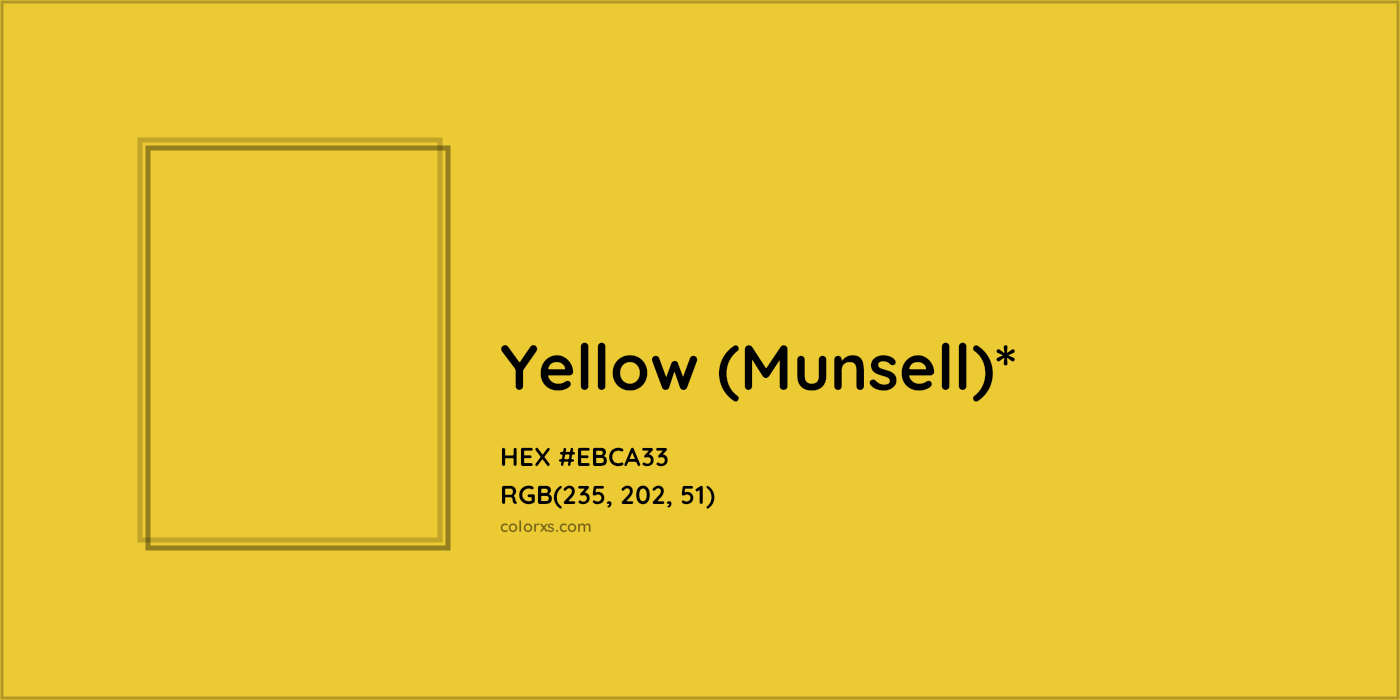 HEX #EBCA33 Color Name, Color Code, Palettes, Similar Paints, Images