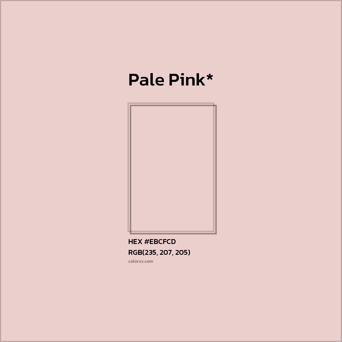 HEX #EBCFCD Color Name, Color Code, Palettes, Similar Paints, Images
