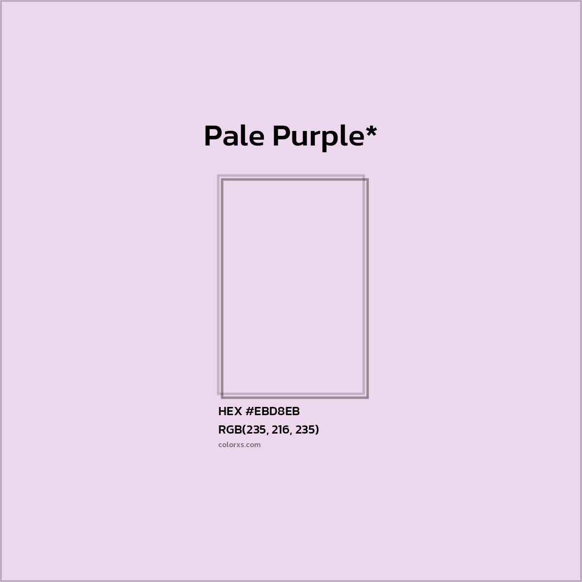 HEX #EBD8EB Color Name, Color Code, Palettes, Similar Paints, Images