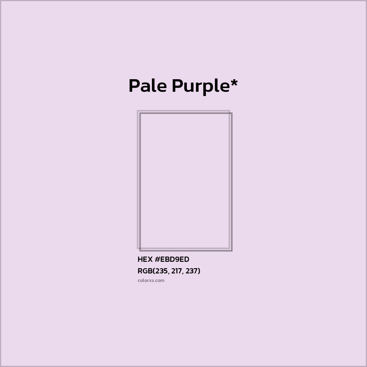 HEX #EBD9ED Color Name, Color Code, Palettes, Similar Paints, Images
