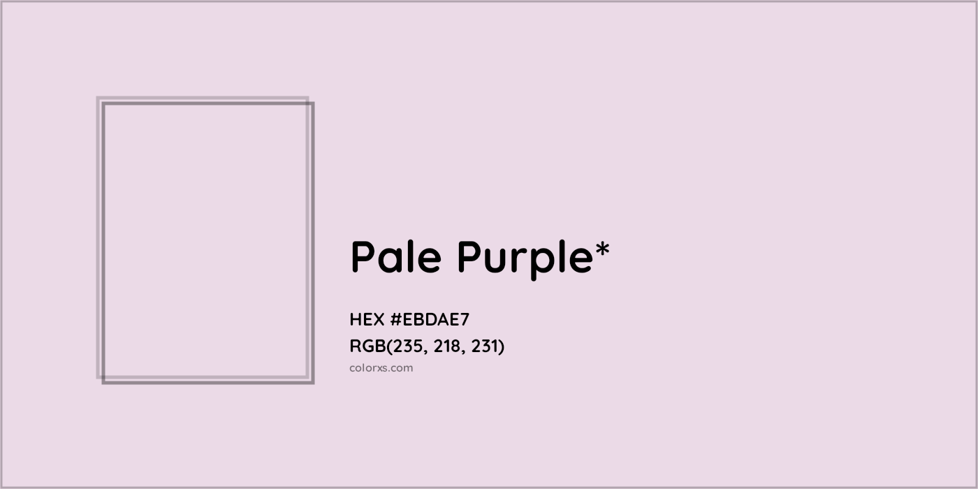 HEX #EBDAE7 Color Name, Color Code, Palettes, Similar Paints, Images