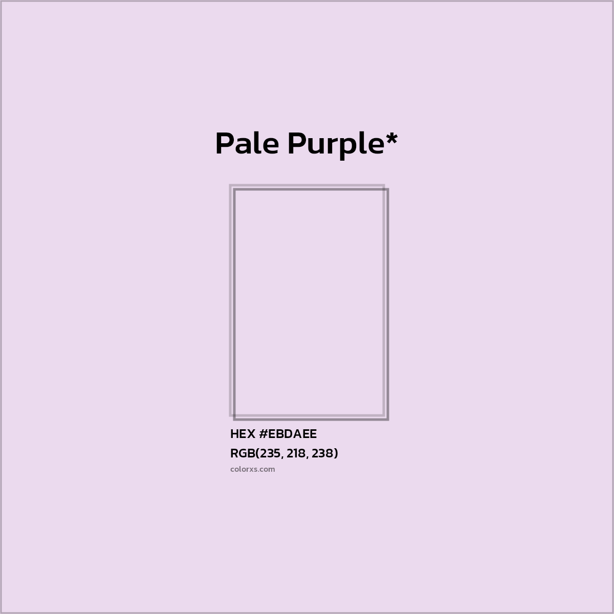 HEX #EBDAEE Color Name, Color Code, Palettes, Similar Paints, Images