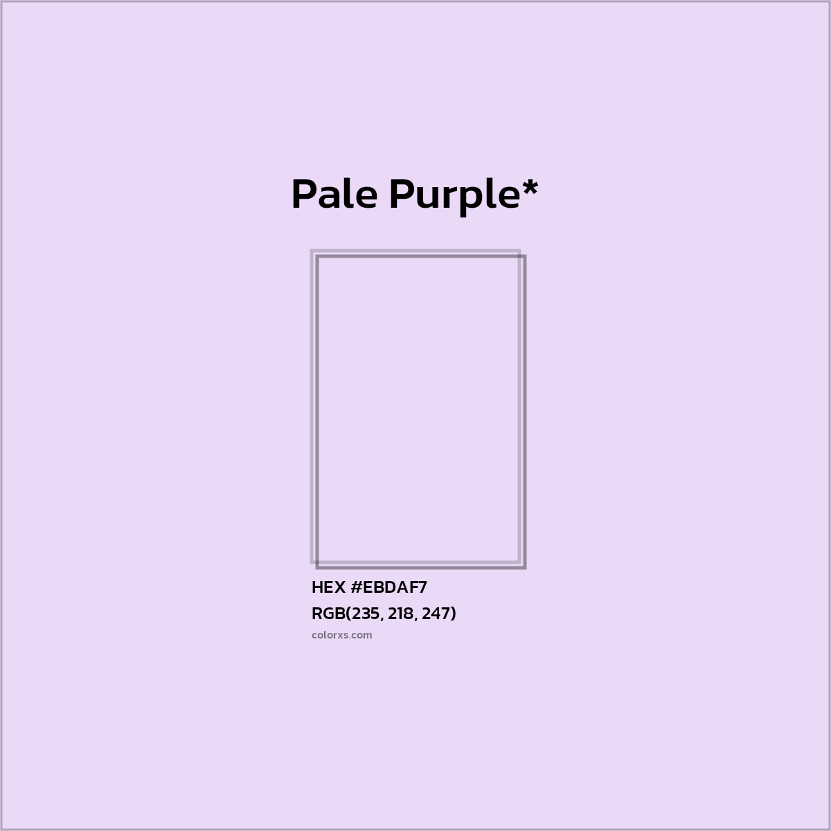 HEX #EBDAF7 Color Name, Color Code, Palettes, Similar Paints, Images