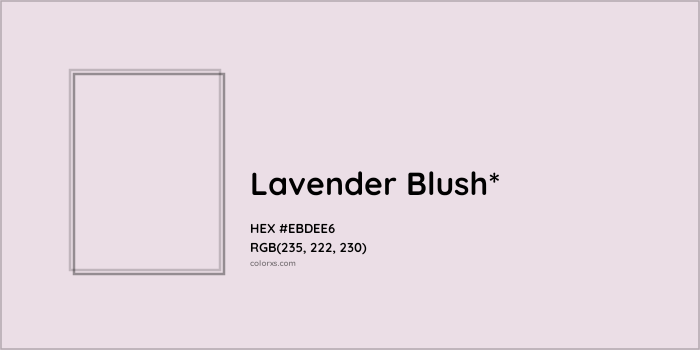 HEX #EBDEE6 Color Name, Color Code, Palettes, Similar Paints, Images