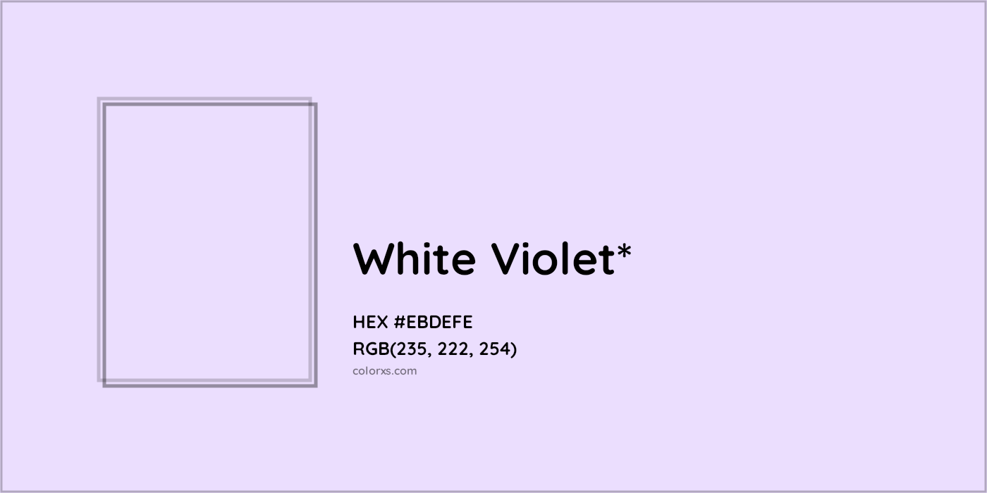 HEX #EBDEFE Color Name, Color Code, Palettes, Similar Paints, Images