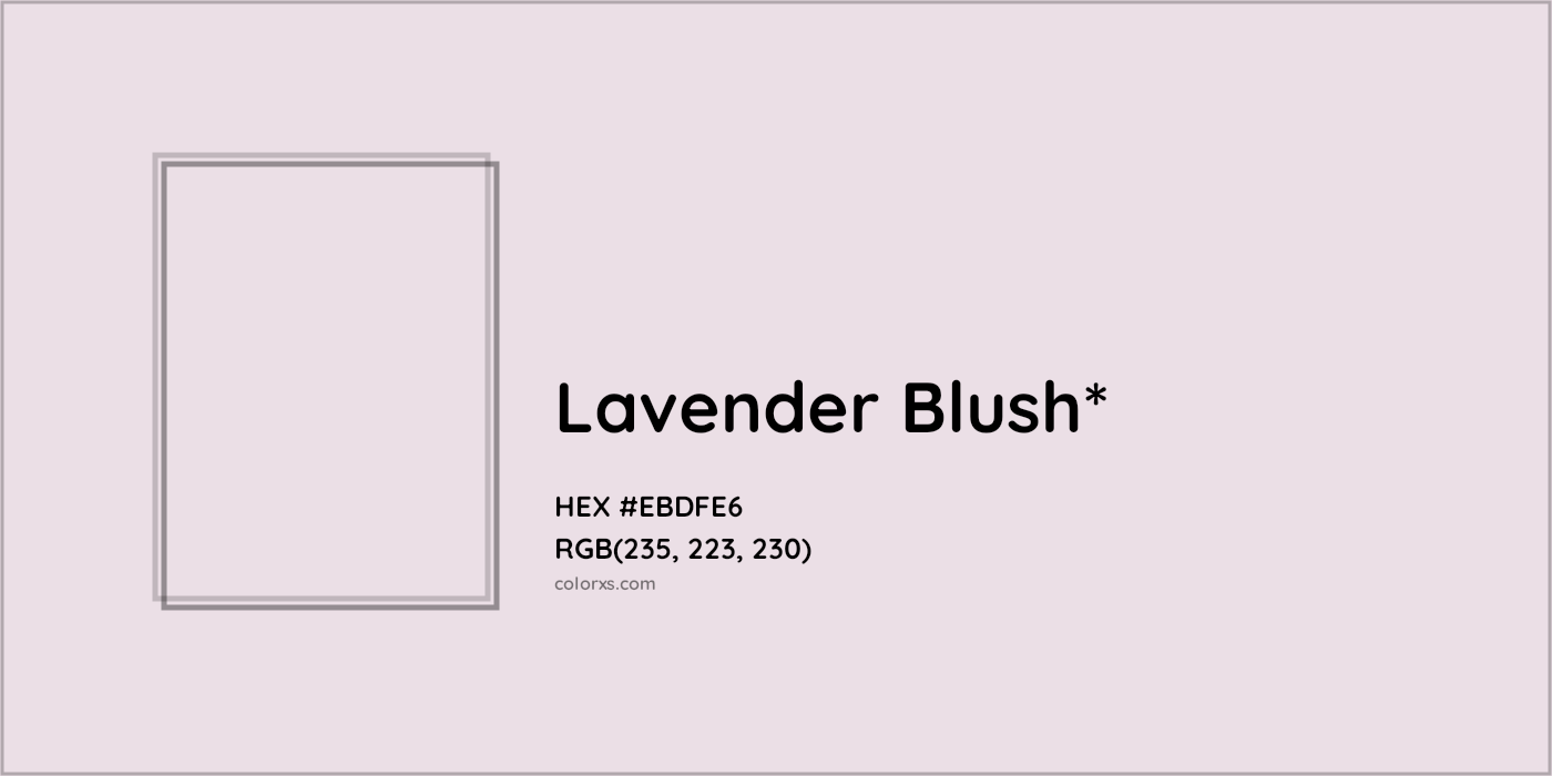 HEX #EBDFE6 Color Name, Color Code, Palettes, Similar Paints, Images