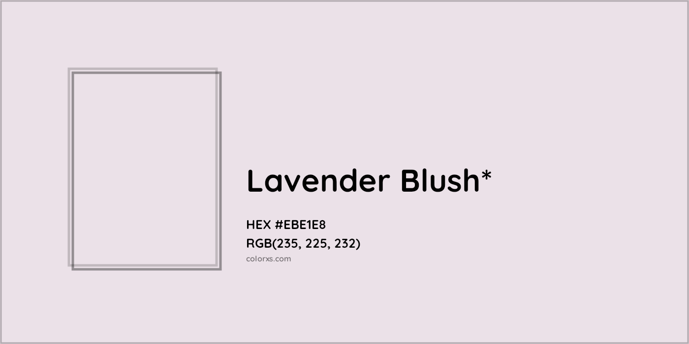 HEX #EBE1E8 Color Name, Color Code, Palettes, Similar Paints, Images