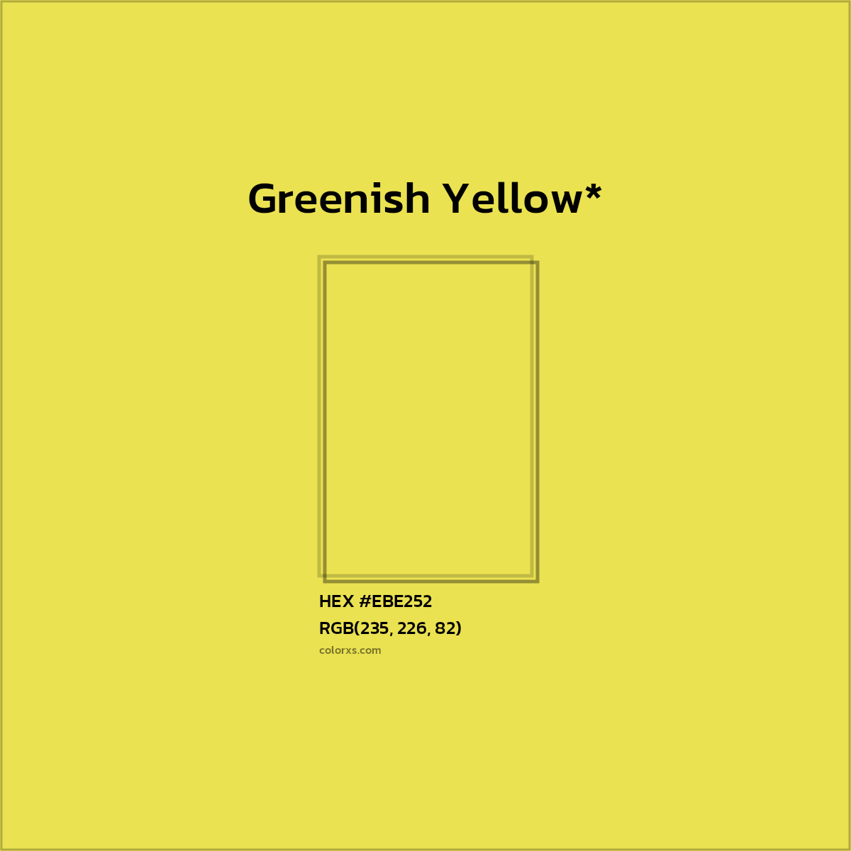 HEX #EBE252 Color Name, Color Code, Palettes, Similar Paints, Images