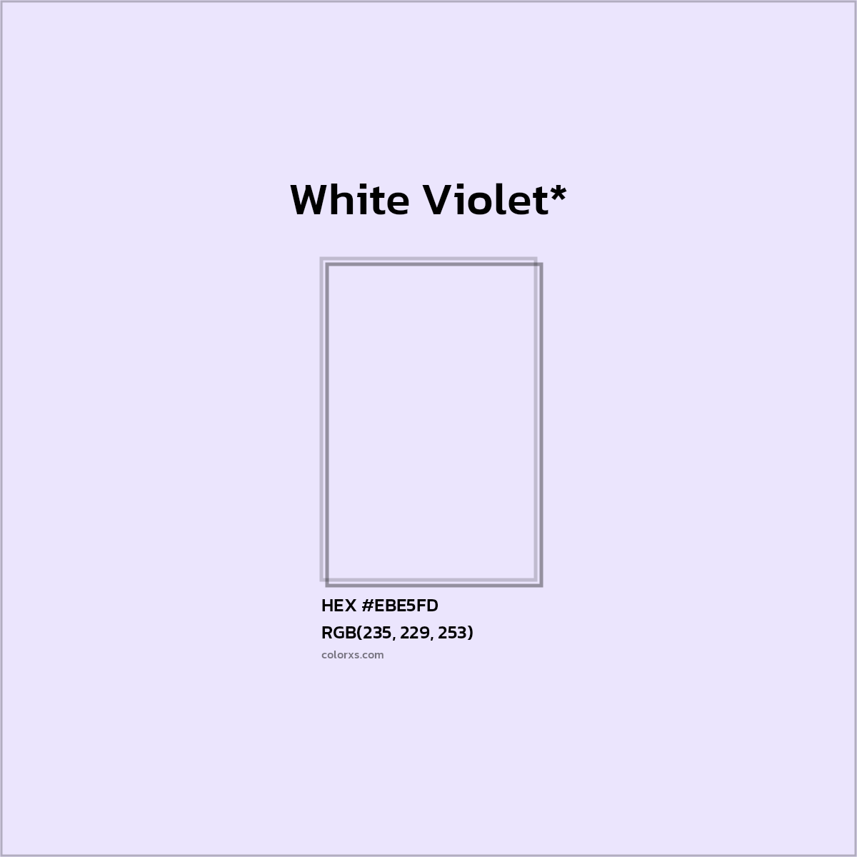 HEX #EBE5FD Color Name, Color Code, Palettes, Similar Paints, Images