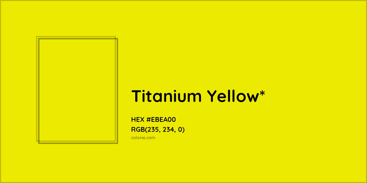 HEX #EBEA00 Color Name, Color Code, Palettes, Similar Paints, Images