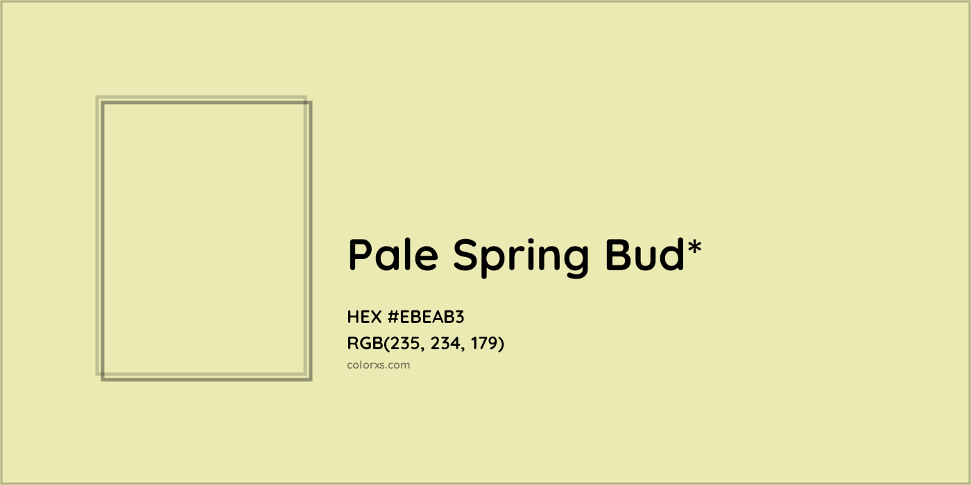 HEX #EBEAB3 Color Name, Color Code, Palettes, Similar Paints, Images