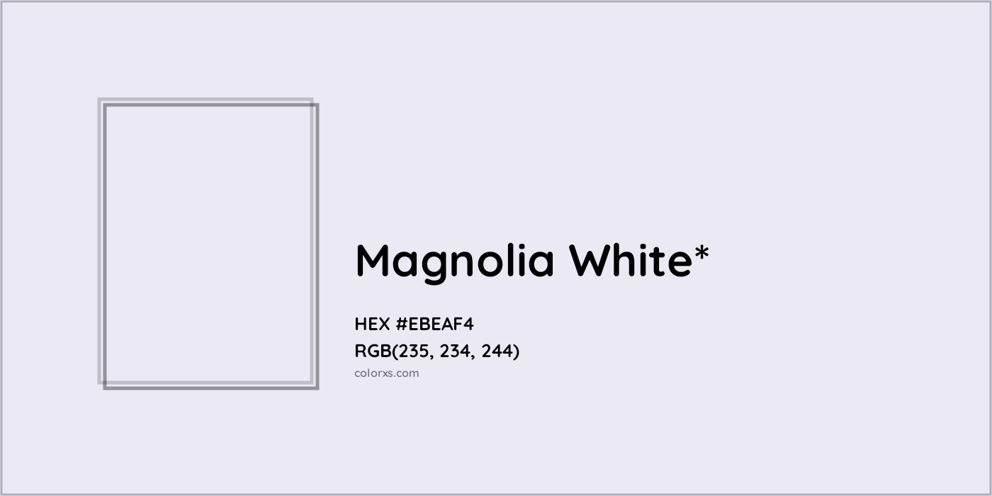 HEX #EBEAF4 Color Name, Color Code, Palettes, Similar Paints, Images