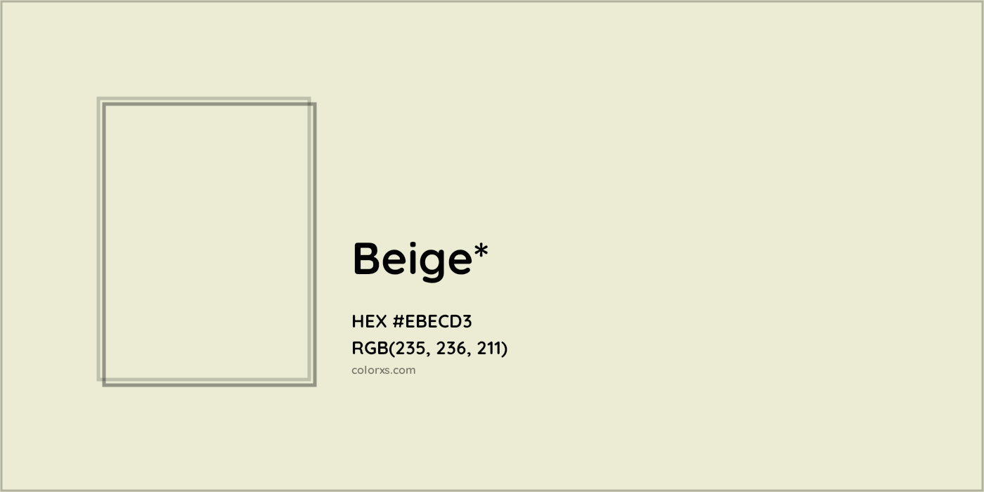 HEX #EBECD3 Color Name, Color Code, Palettes, Similar Paints, Images