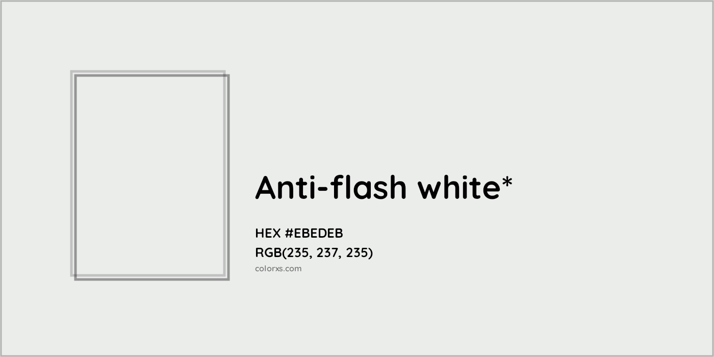 HEX #EBEDEB Color Name, Color Code, Palettes, Similar Paints, Images