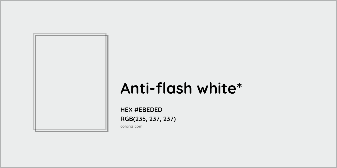HEX #EBEDED Color Name, Color Code, Palettes, Similar Paints, Images