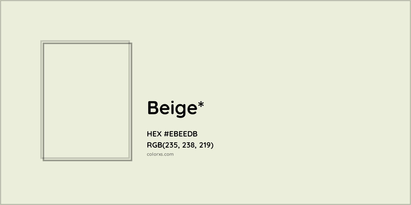 HEX #EBEEDB Color Name, Color Code, Palettes, Similar Paints, Images