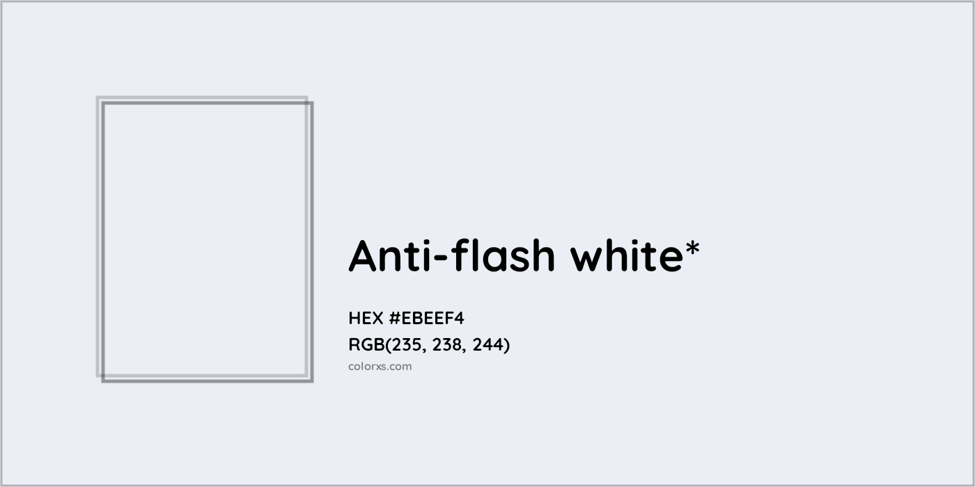 HEX #EBEEF4 Color Name, Color Code, Palettes, Similar Paints, Images