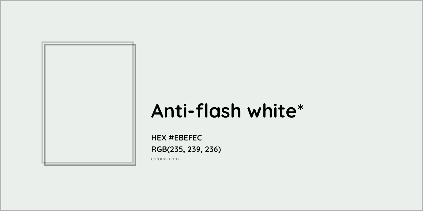 HEX #EBEFEC Color Name, Color Code, Palettes, Similar Paints, Images