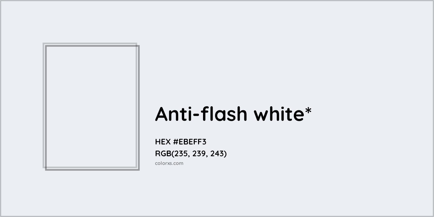 HEX #EBEFF3 Color Name, Color Code, Palettes, Similar Paints, Images
