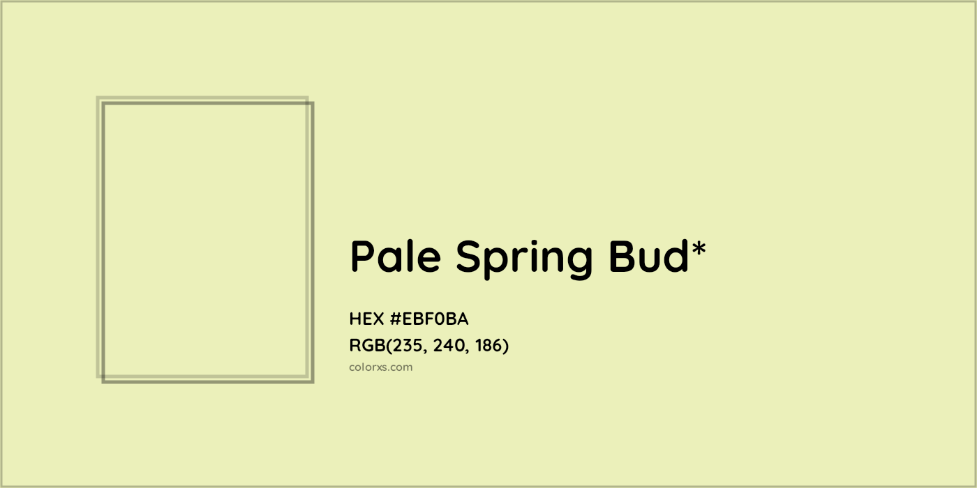 HEX #EBF0BA Color Name, Color Code, Palettes, Similar Paints, Images