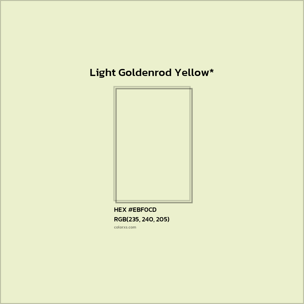 HEX #EBF0CD Color Name, Color Code, Palettes, Similar Paints, Images