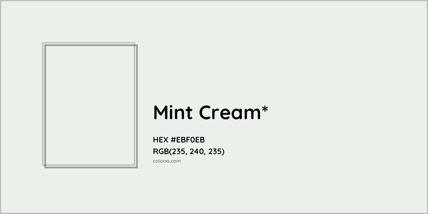 HEX #EBF0EB Color Name, Color Code, Palettes, Similar Paints, Images