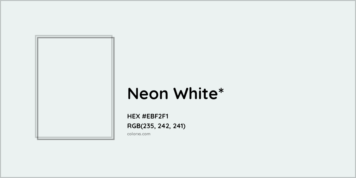 HEX #EBF2F1 Color Name, Color Code, Palettes, Similar Paints, Images