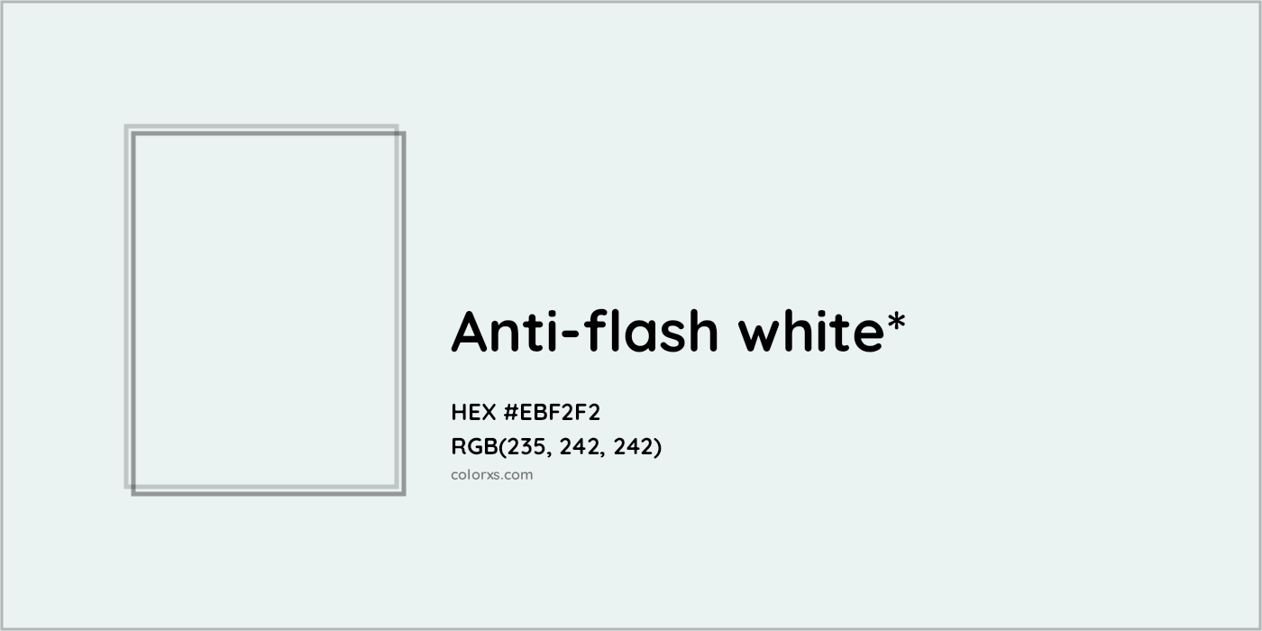 HEX #EBF2F2 Color Name, Color Code, Palettes, Similar Paints, Images