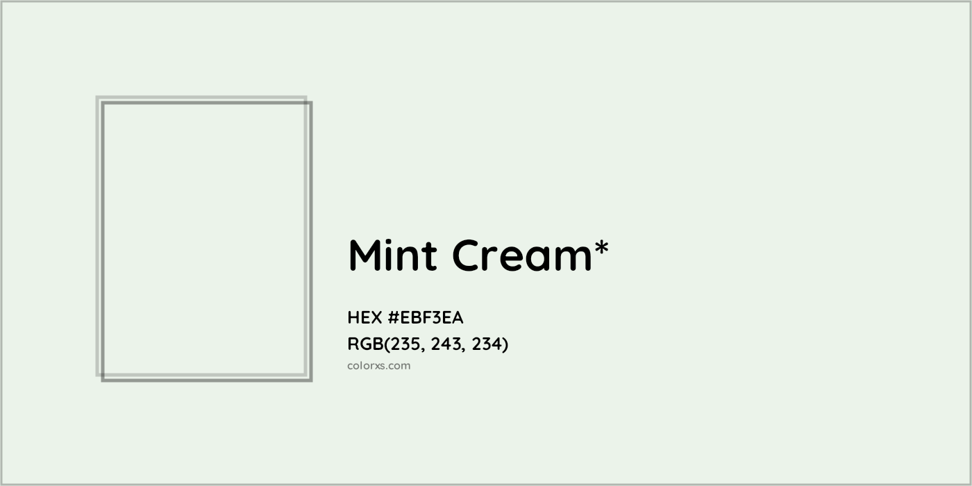 HEX #EBF3EA Color Name, Color Code, Palettes, Similar Paints, Images