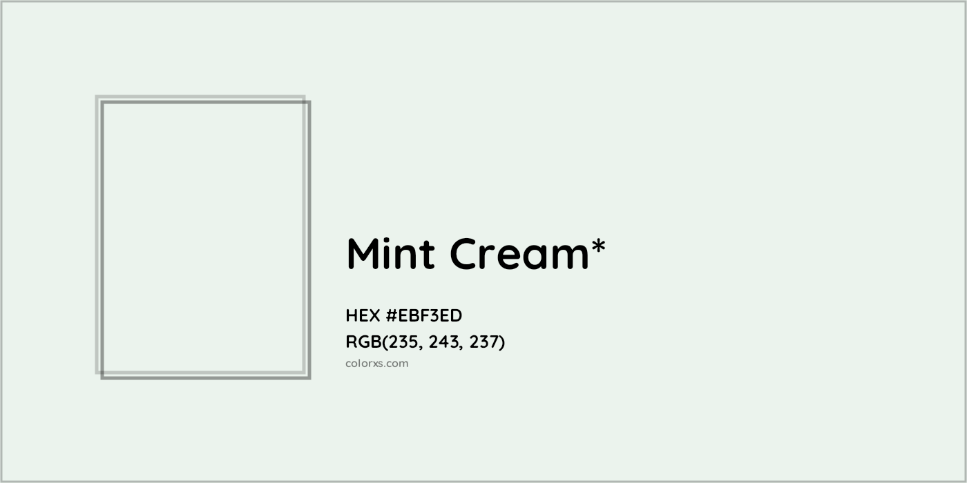 HEX #EBF3ED Color Name, Color Code, Palettes, Similar Paints, Images