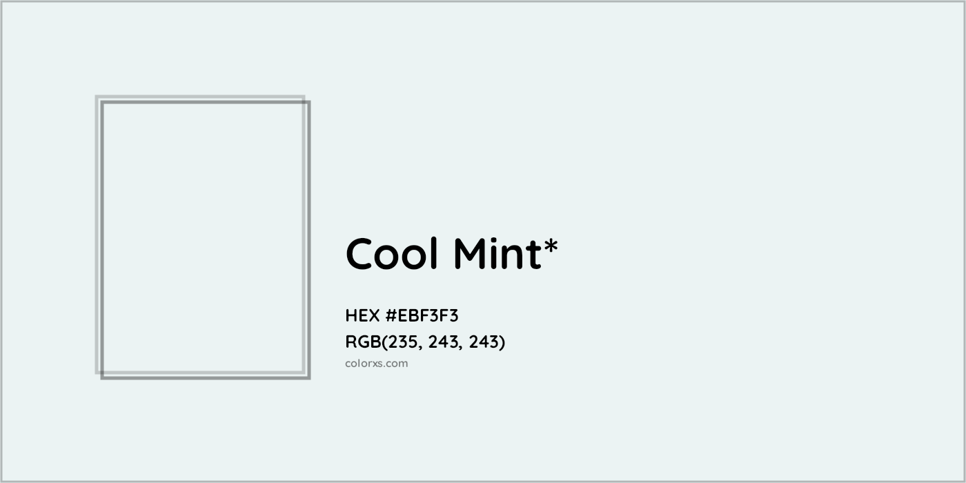 HEX #EBF3F3 Color Name, Color Code, Palettes, Similar Paints, Images
