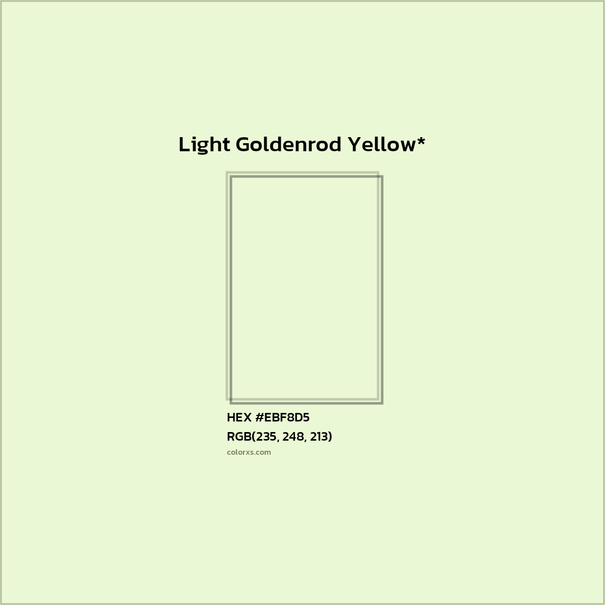HEX #EBF8D5 Color Name, Color Code, Palettes, Similar Paints, Images