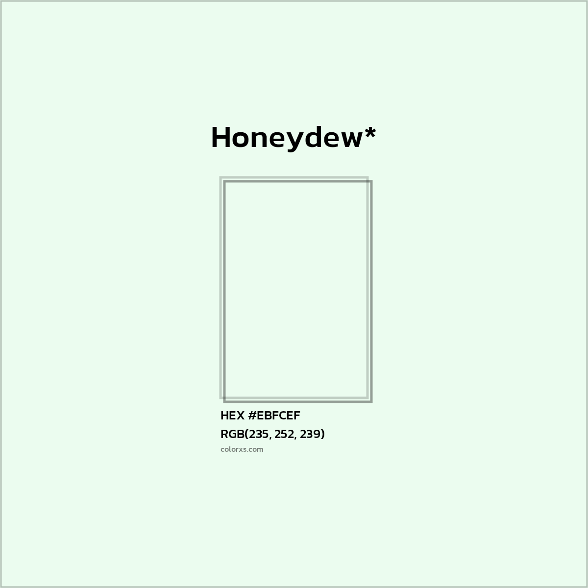 HEX #EBFCEF Color Name, Color Code, Palettes, Similar Paints, Images
