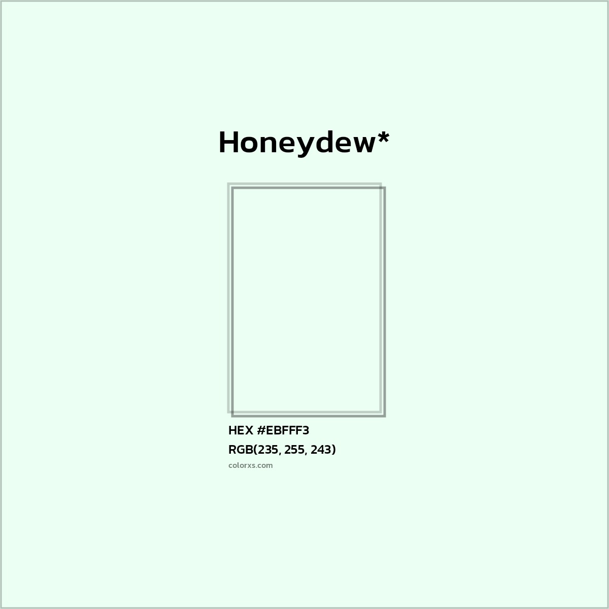 HEX #EBFFF3 Color Name, Color Code, Palettes, Similar Paints, Images