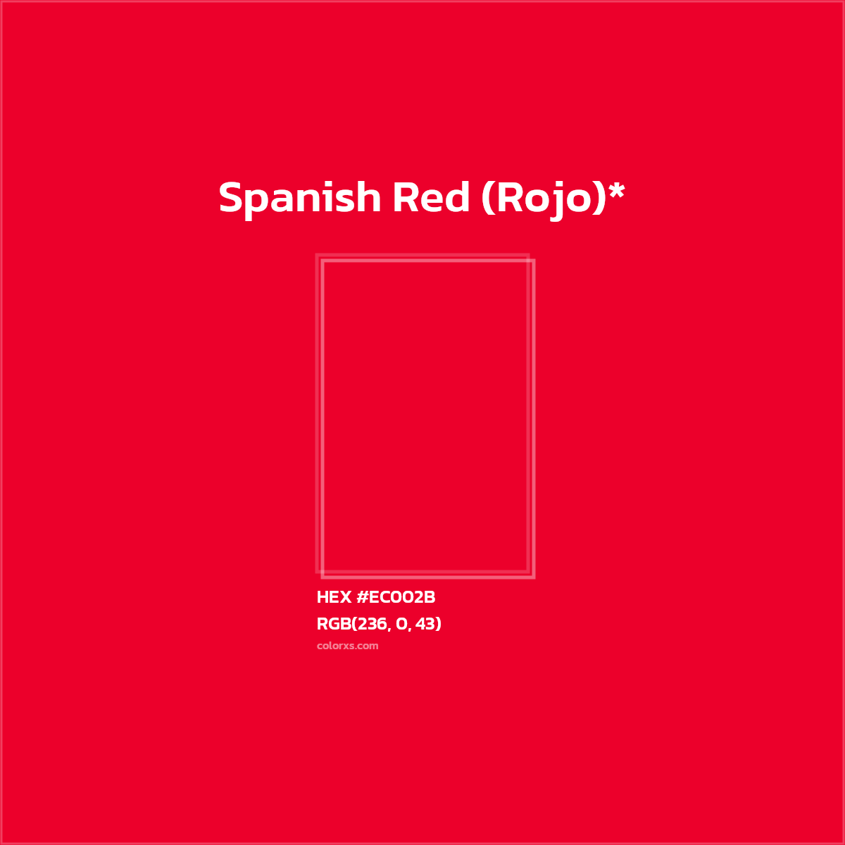 HEX #EC002B Color Name, Color Code, Palettes, Similar Paints, Images