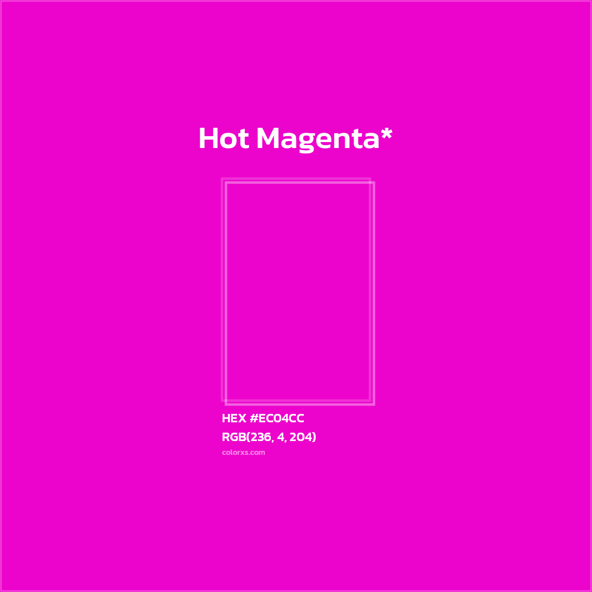 HEX #EC04CC Color Name, Color Code, Palettes, Similar Paints, Images