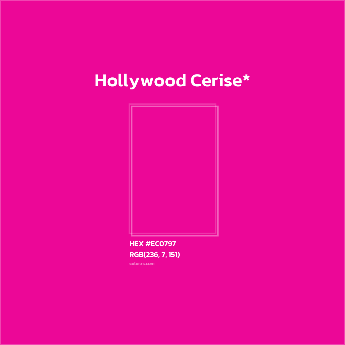 HEX #EC0797 Color Name, Color Code, Palettes, Similar Paints, Images