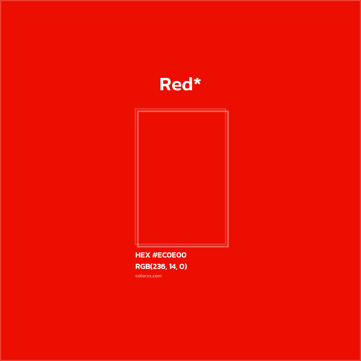 HEX #EC0E00 Color Name, Color Code, Palettes, Similar Paints, Images