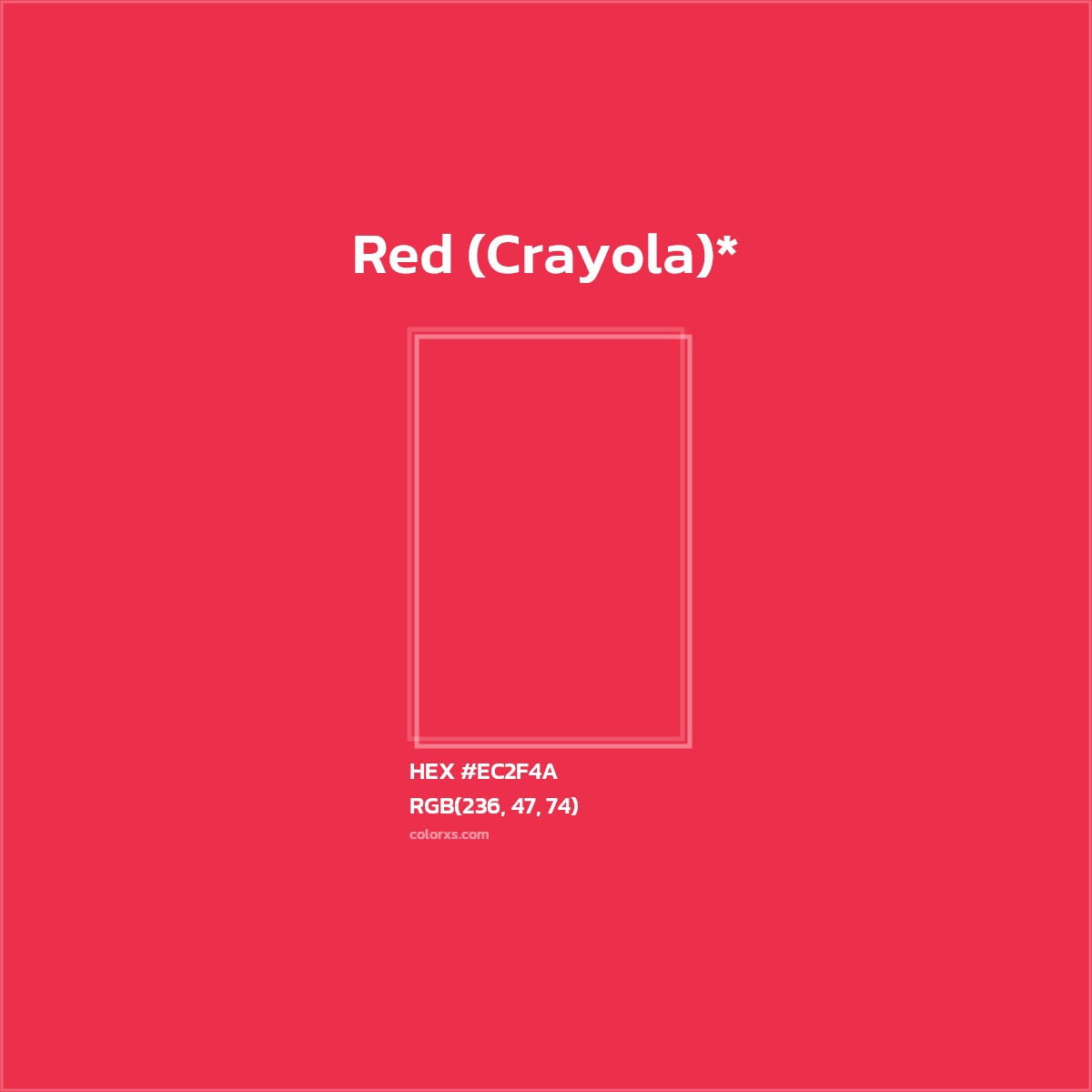 HEX #EC2F4A Color Name, Color Code, Palettes, Similar Paints, Images