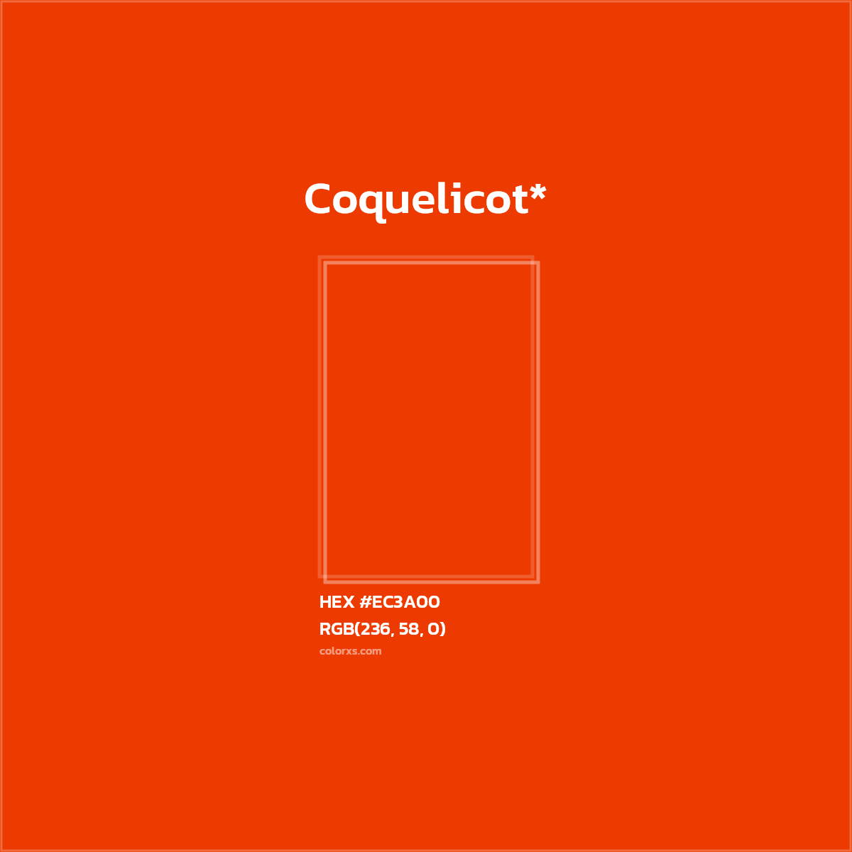 HEX #EC3A00 Color Name, Color Code, Palettes, Similar Paints, Images