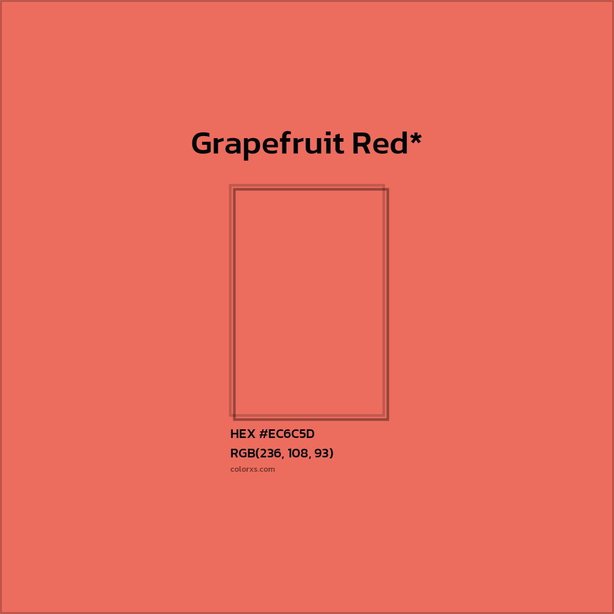 HEX #EC6C5D Color Name, Color Code, Palettes, Similar Paints, Images