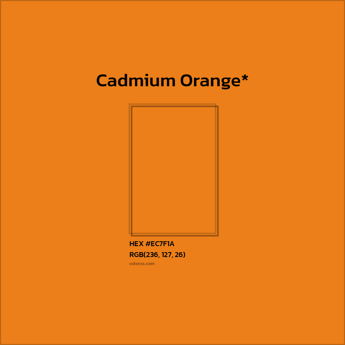 HEX #EC7F1A Color Name, Color Code, Palettes, Similar Paints, Images