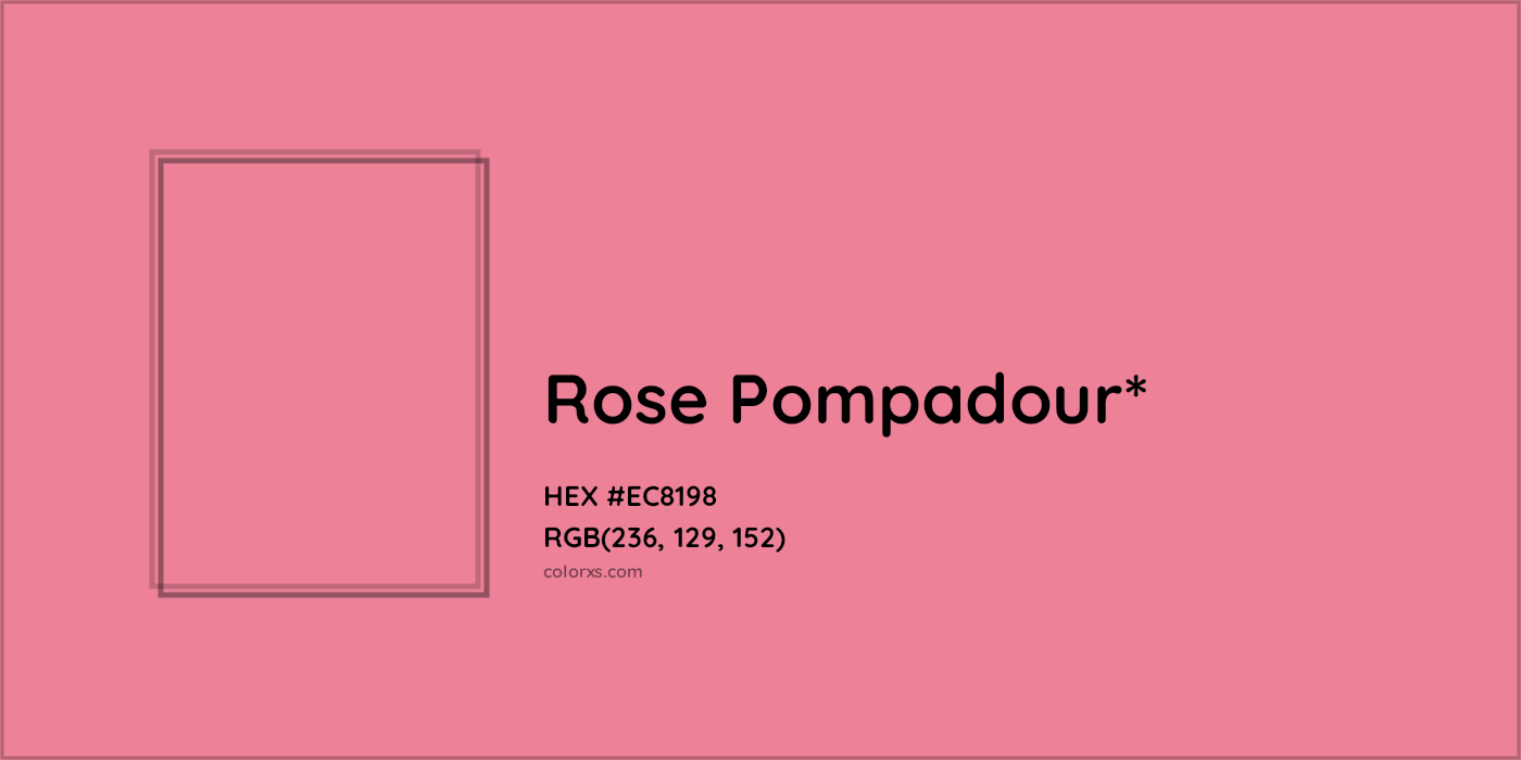 HEX #EC8198 Color Name, Color Code, Palettes, Similar Paints, Images