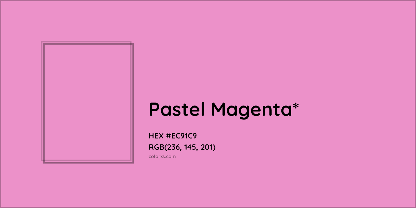 HEX #EC91C9 Color Name, Color Code, Palettes, Similar Paints, Images