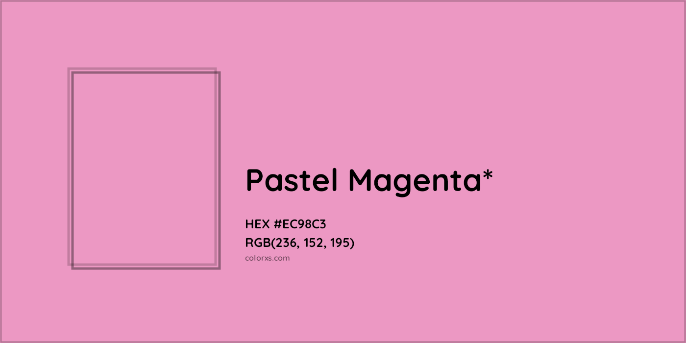 HEX #EC98C3 Color Name, Color Code, Palettes, Similar Paints, Images