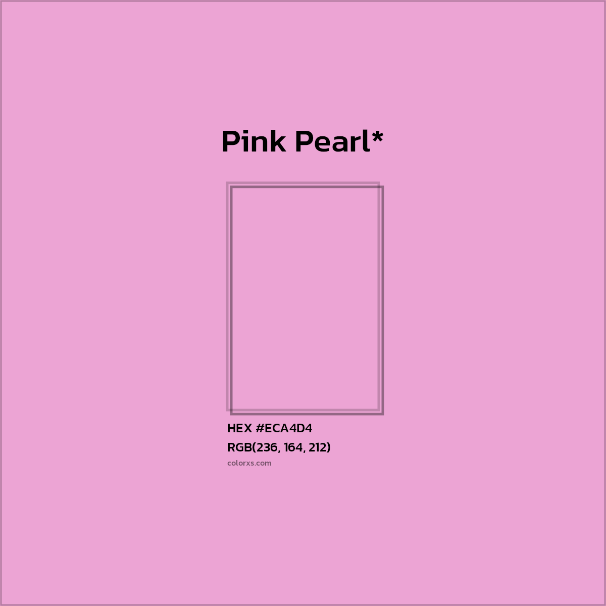 HEX #ECA4D4 Color Name, Color Code, Palettes, Similar Paints, Images