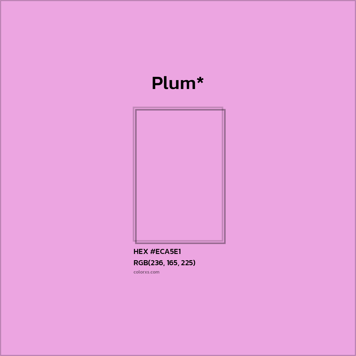 HEX #ECA5E1 Color Name, Color Code, Palettes, Similar Paints, Images