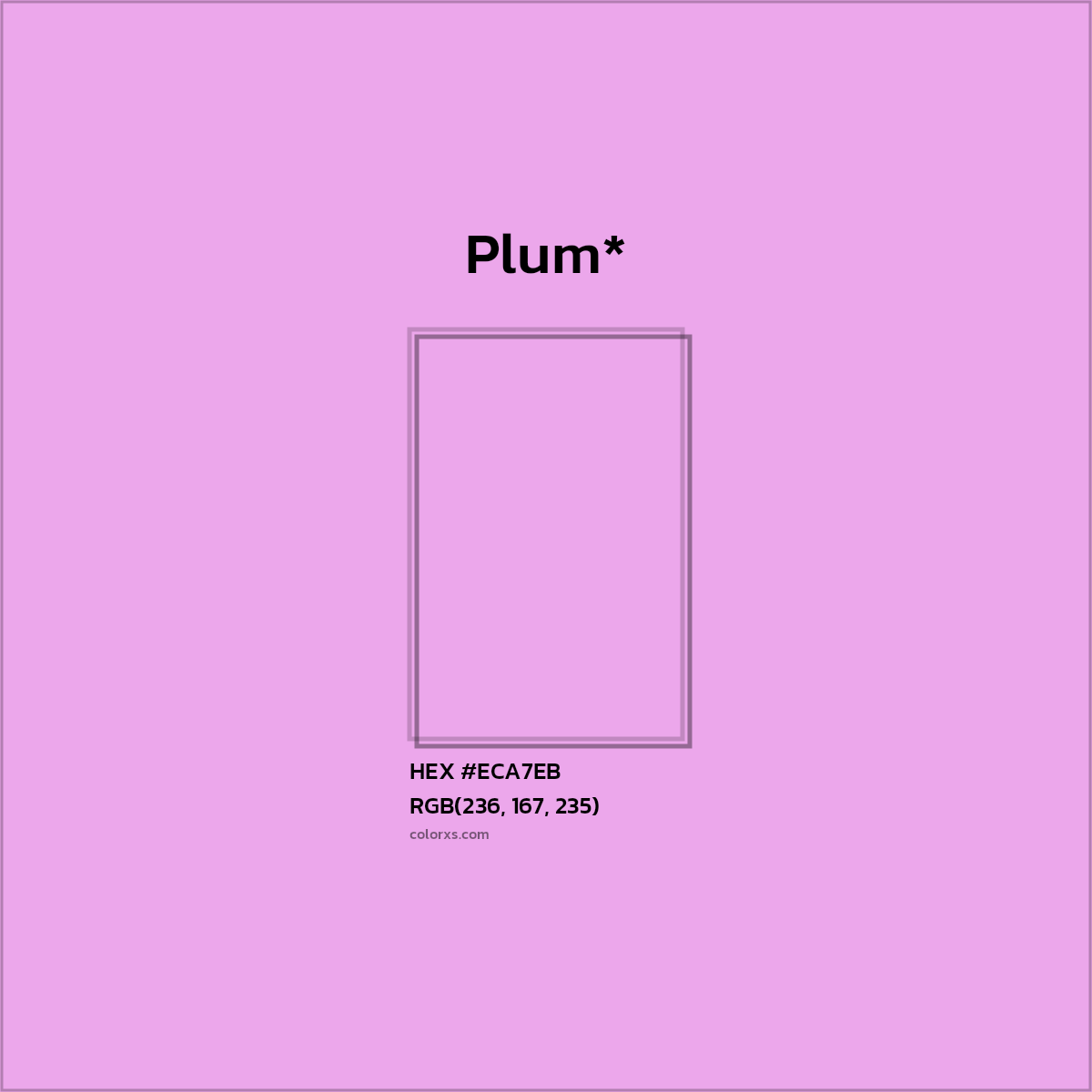 HEX #ECA7EB Color Name, Color Code, Palettes, Similar Paints, Images