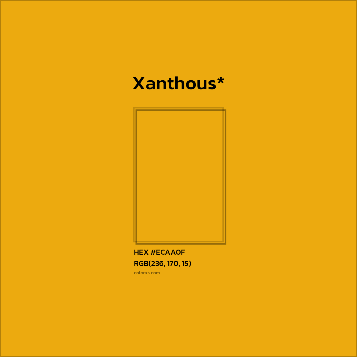 HEX #ECAA0F Color Name, Color Code, Palettes, Similar Paints, Images